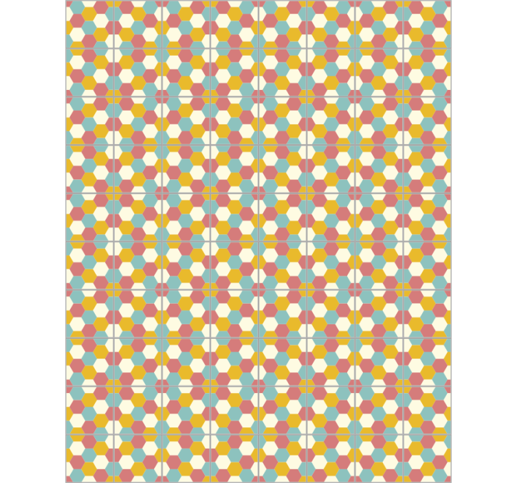 Bedroom roller blind with geometric design - TenStickers