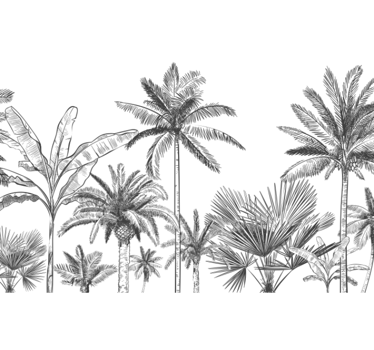 White roller blind jungle mural - TenStickers