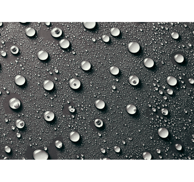 Gray roller blind water bubble bathroom mural - TenStickers