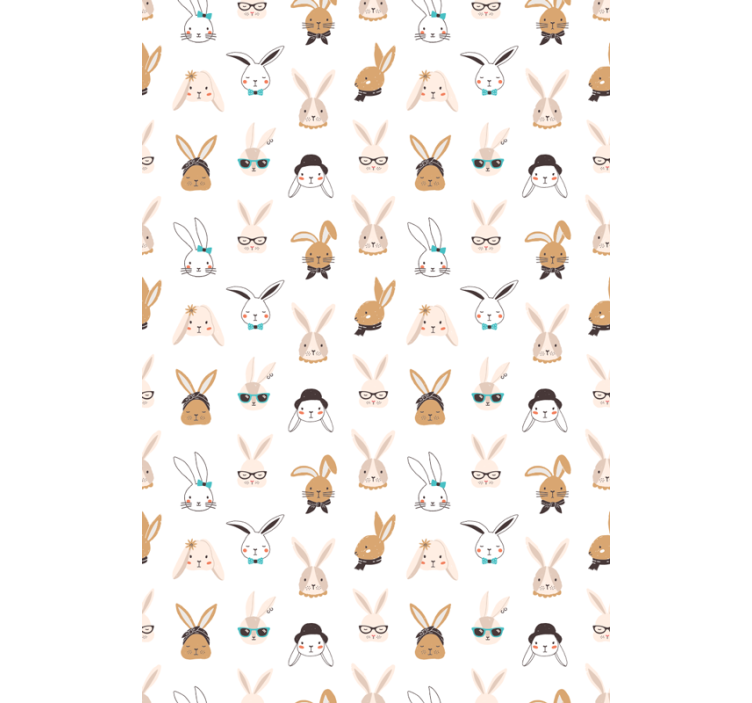 Playful Rabbit Motifs animal roller blind - TenStickers