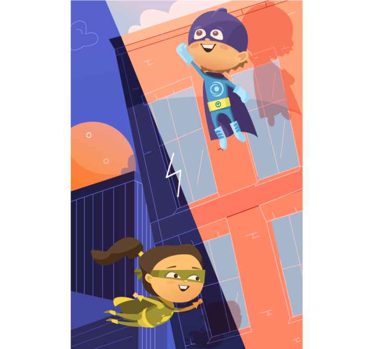 Superkids Superhero blind - TenStickers