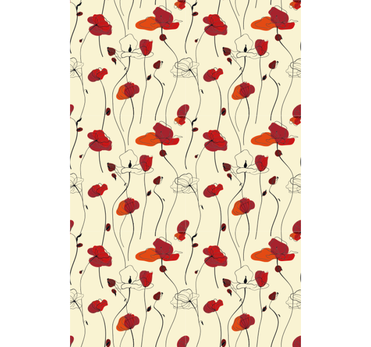Poppies Classic roller blind - TenStickers