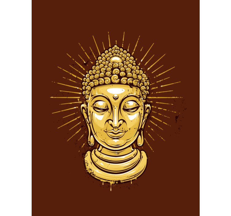 Golden Buddha sillouhette Zen blind - TenStickers