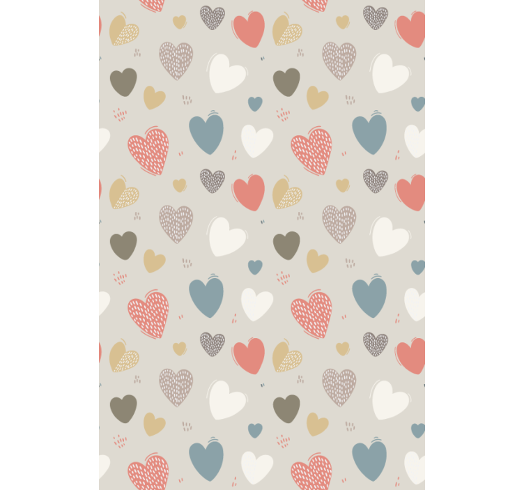 Heart Patterns romantic roller blind - TenStickers