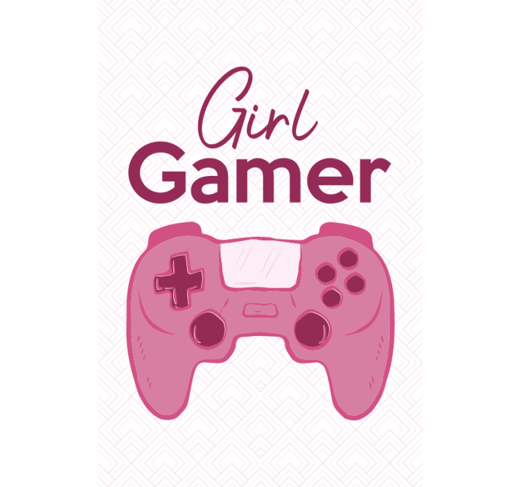 Girl gamer Geek pink blind - TenStickers