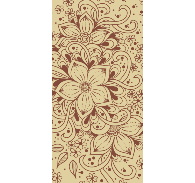Mehndi ornament flower Elegant blind - TenStickers