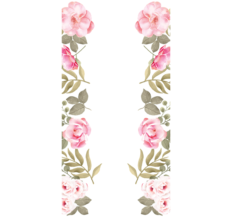 Gentle Blush Roses flowers and plants roller blind - TenStickers