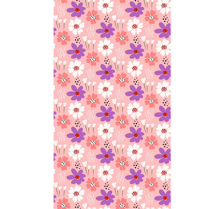 Flower roller blind floral pattern joy - TenStickers