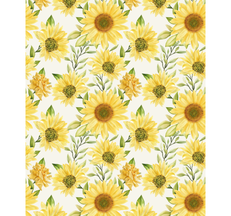 Flowers and plants roller blind sunflower arrangement - TenStickers