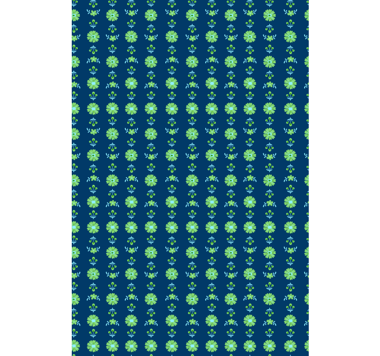 Green patterns flowers and plants roller blind - TenStickers