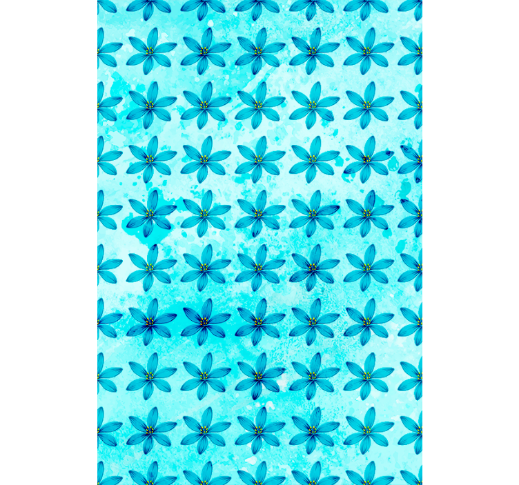 Beautiful Blue Blooms flowers and plants roller blind - TenStickers