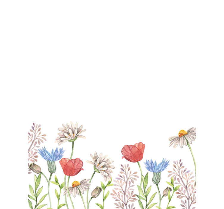 Floral Meadow Design flowers and plants roller blind - TenStickers