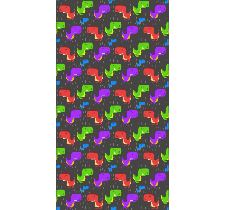 Colorful black patterns dinosaur roller blind - TenStickers