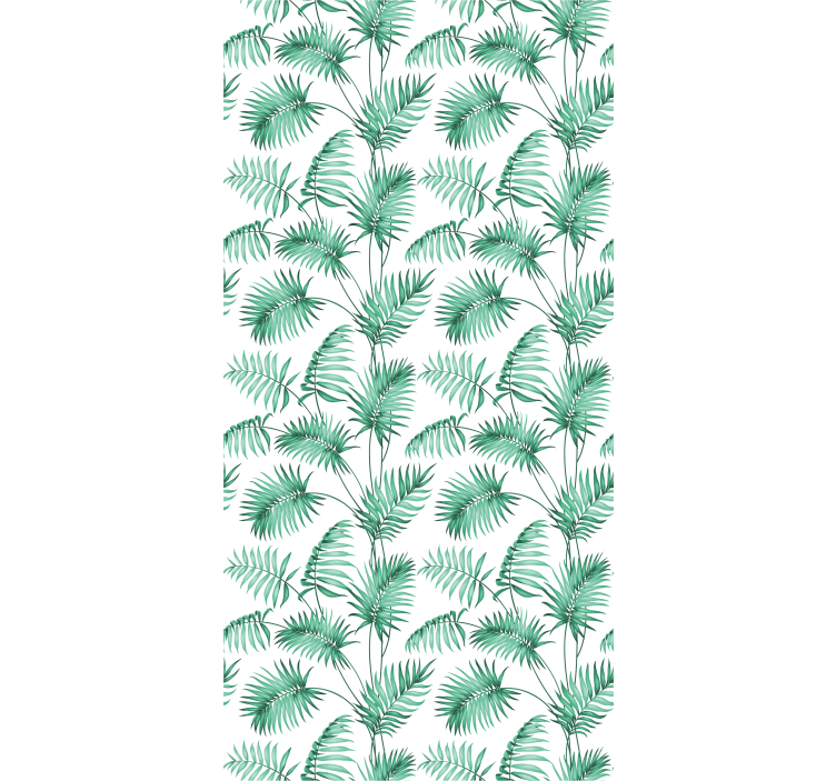 Tree leaves green and white Modern blind - TenStickers