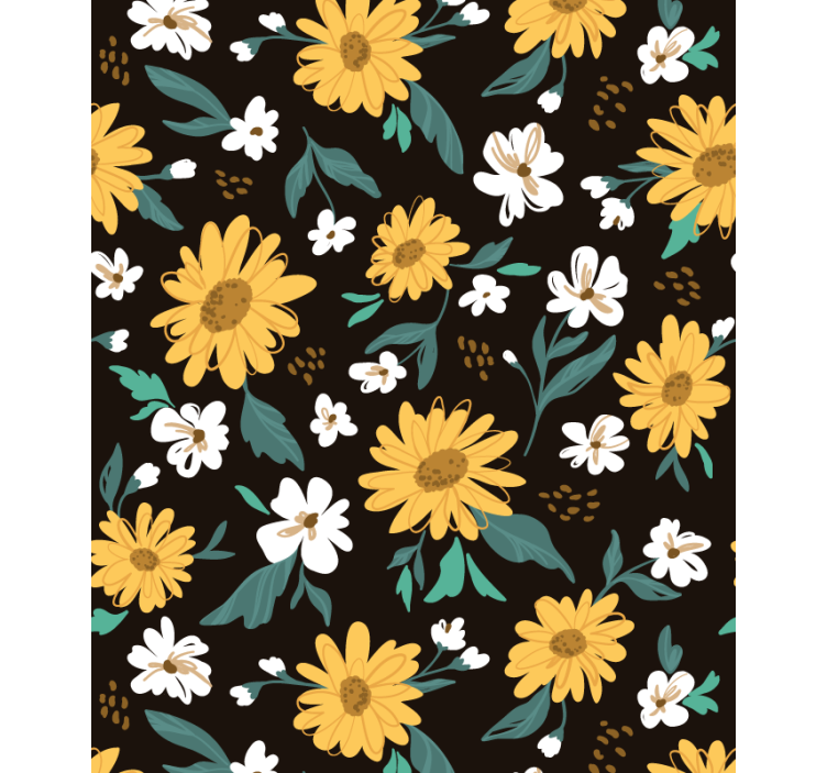 Lively Botanical Motif flowers and plants roller blind - TenStickers