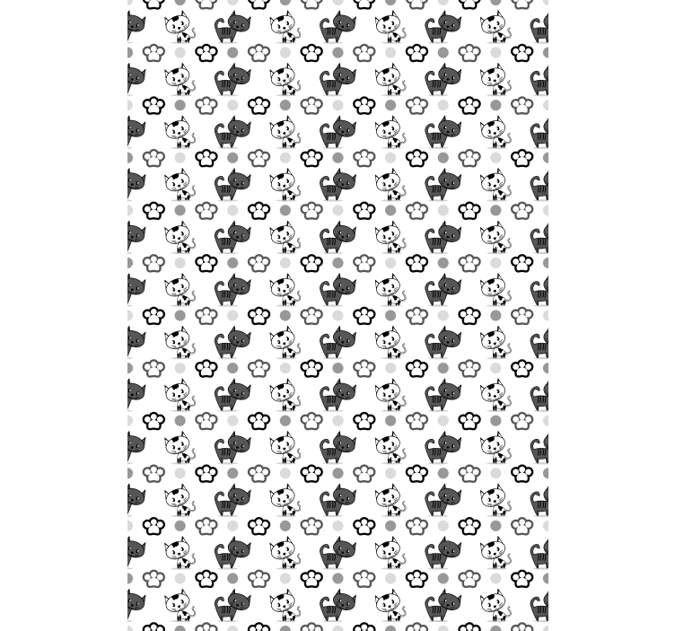 Grey and white cats animal roller blind - TenStickers