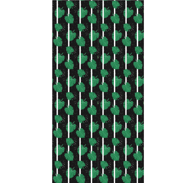 Tropical leaves on black Master bedroom blind - TenStickers