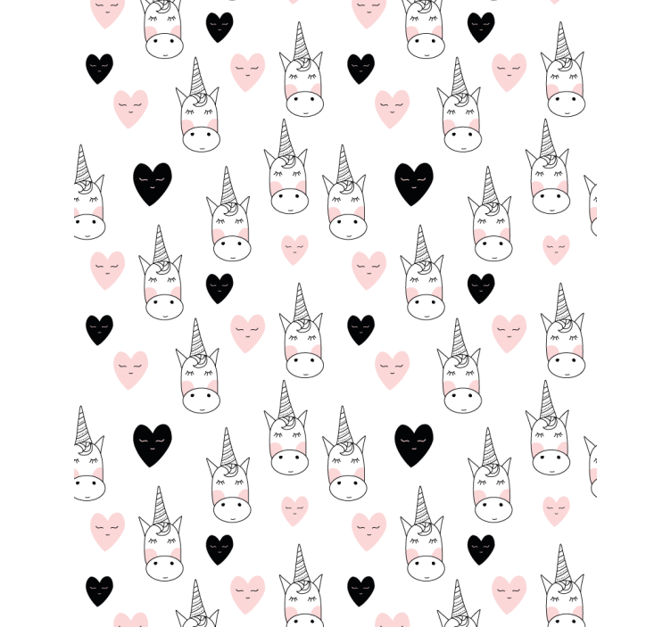 Unicorn pattern with hearts Childrens blind - TenStickers