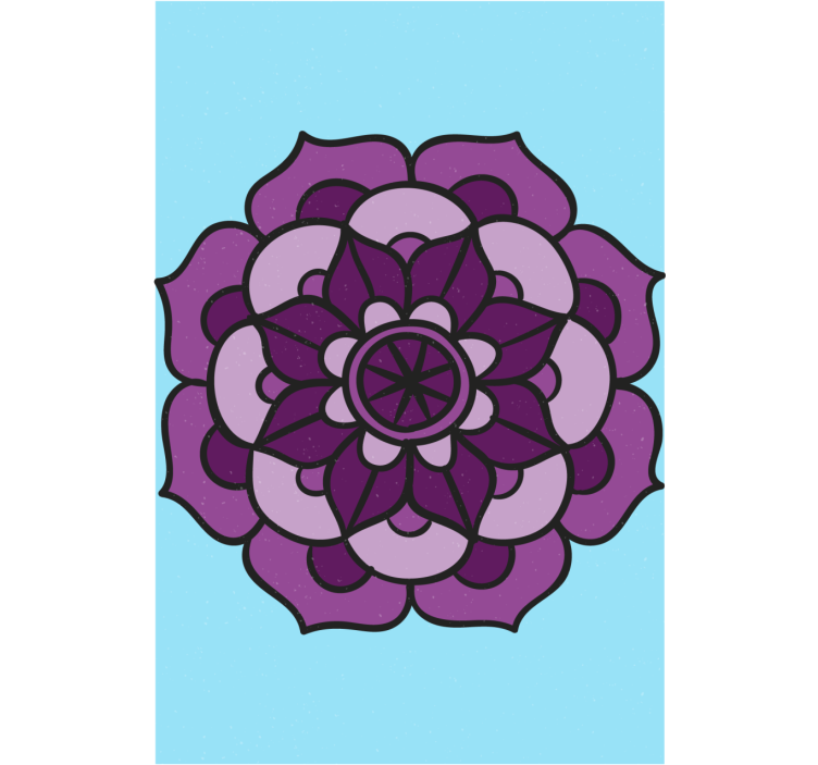 Intricate purple flower flower roller blind - TenStickers