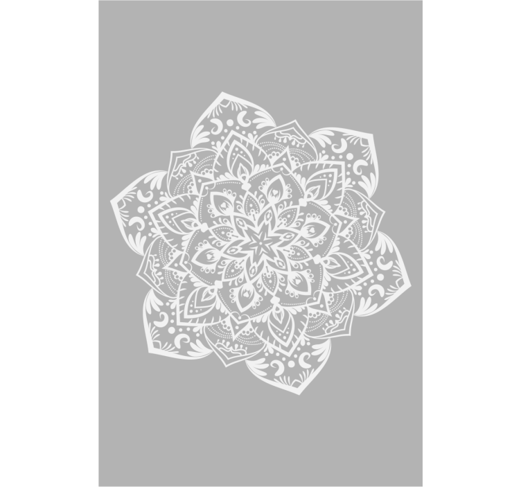 Grey minimalistic mandala Master bedroom blind - TenStickers