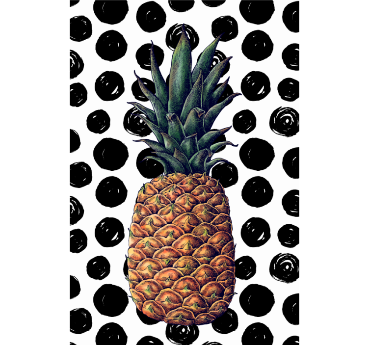 Pineapple with Dots fruit and vegetable roller blind - TenStickers