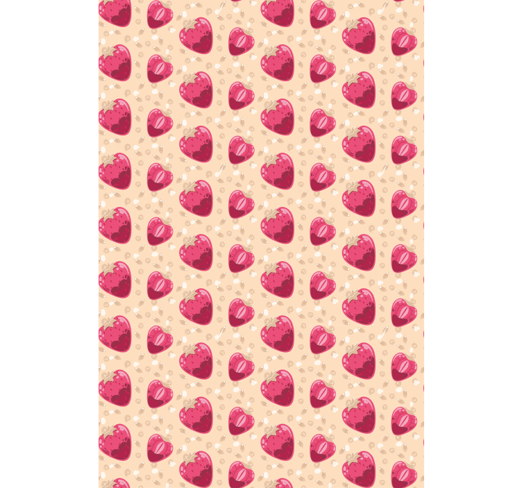 Strawberry Heart Pattern fruit and vegetable roller blind - TenStickers