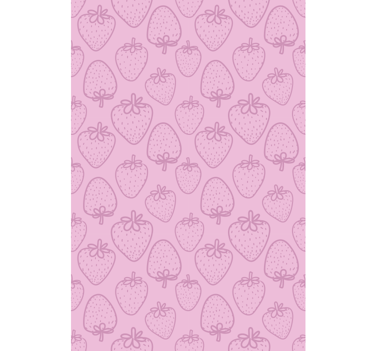 Seamless pink strawberry gift Kitchen blind - TenStickers