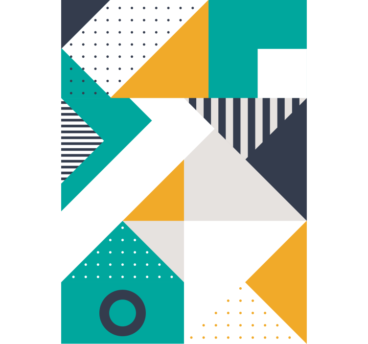 Triangles geometric art Blind painting - TenStickers