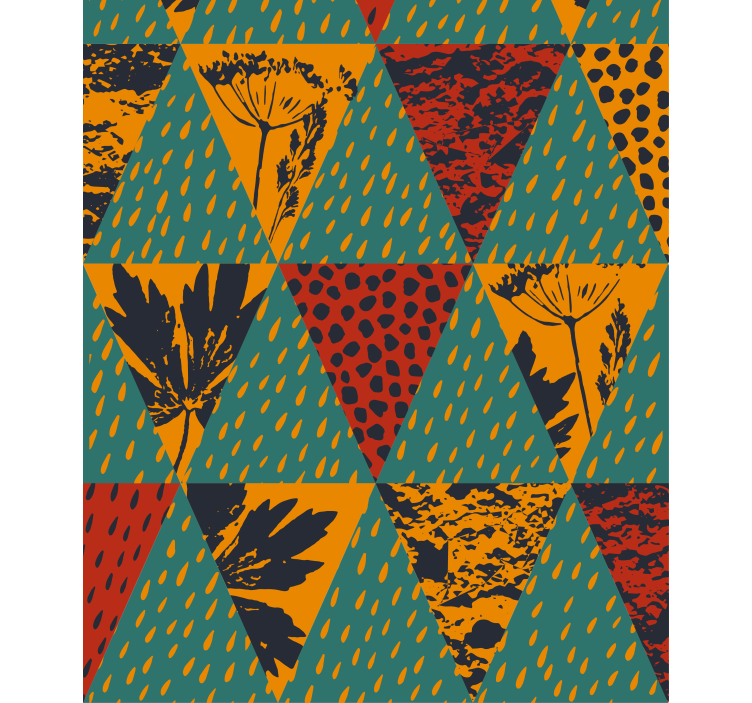 Rain geometric art Blind painting - TenStickers