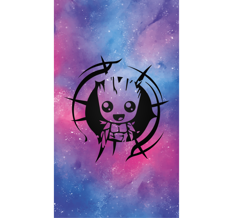 Baby groot peeking Original roller blind - TenStickers