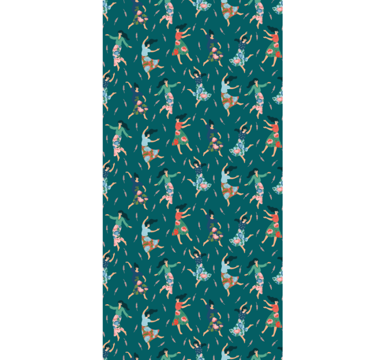 Dancing women pattern original roller blind - TenStickers