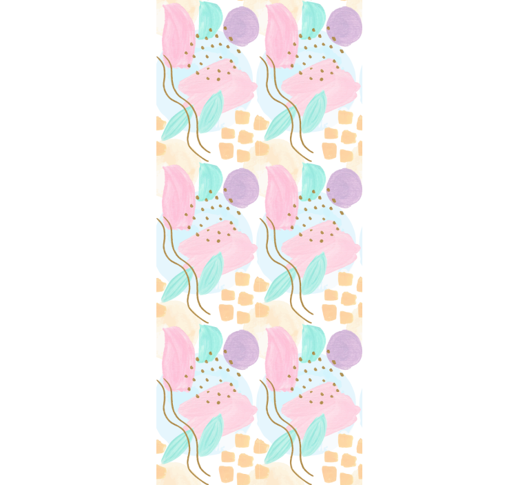 Abstract floral patterns modern roller blind - TenStickers