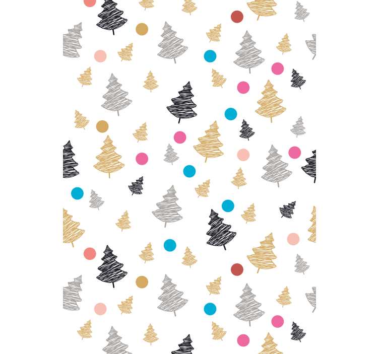 Stylized Abstract Pine tree roller blind - TenStickers