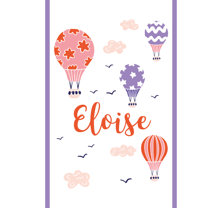 Custom hot air balloons children room roller blind - TenStickers