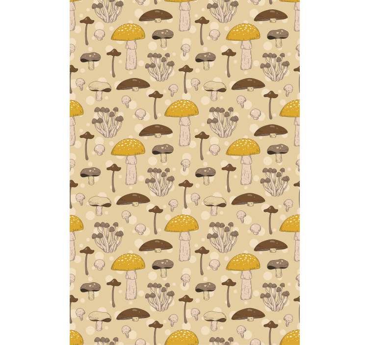 Mushroom Garden Pattern flowers and plants roller blind - TenStickers