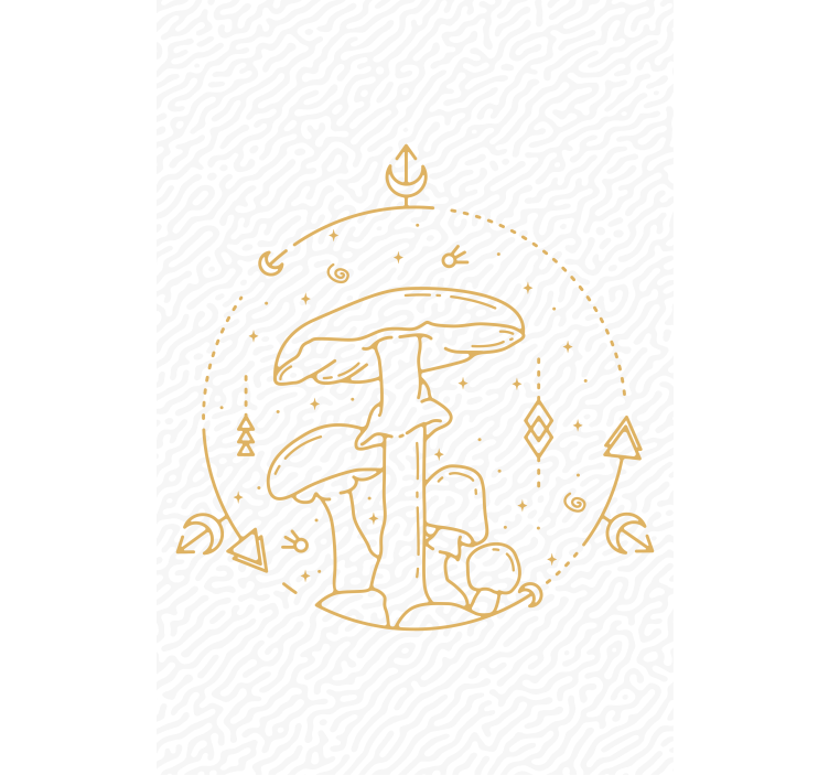 Geometric mushroom design Kitchen blind - TenStickers