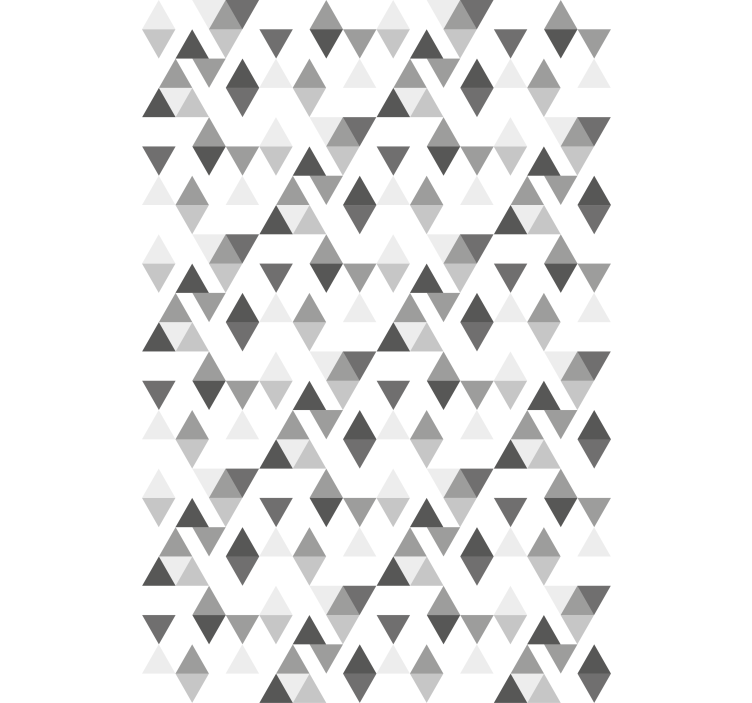 Grey and white triangles pattern Nordic blind - TenStickers