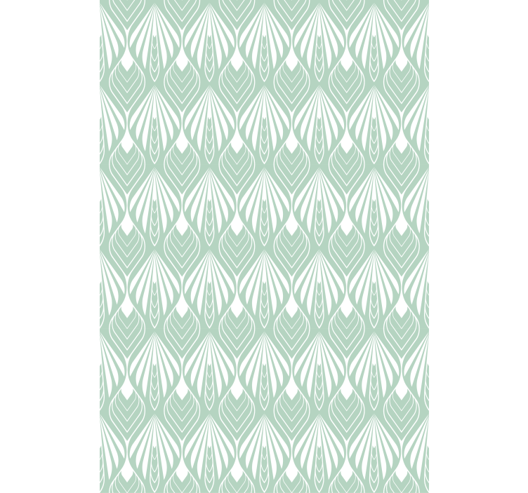 Pastel green leaves pattern Nordic blind - TenStickers