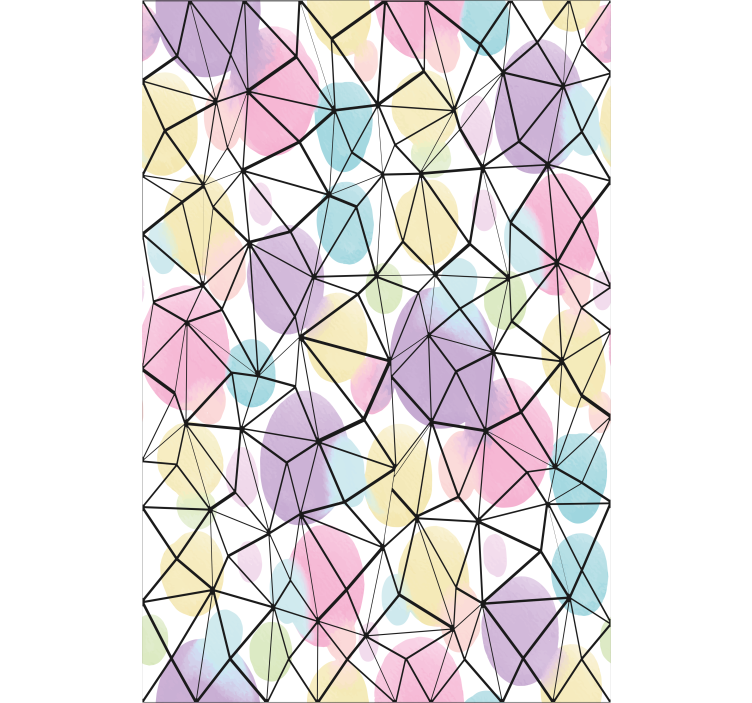 Geometric pastel shapes original roller blind - TenStickers