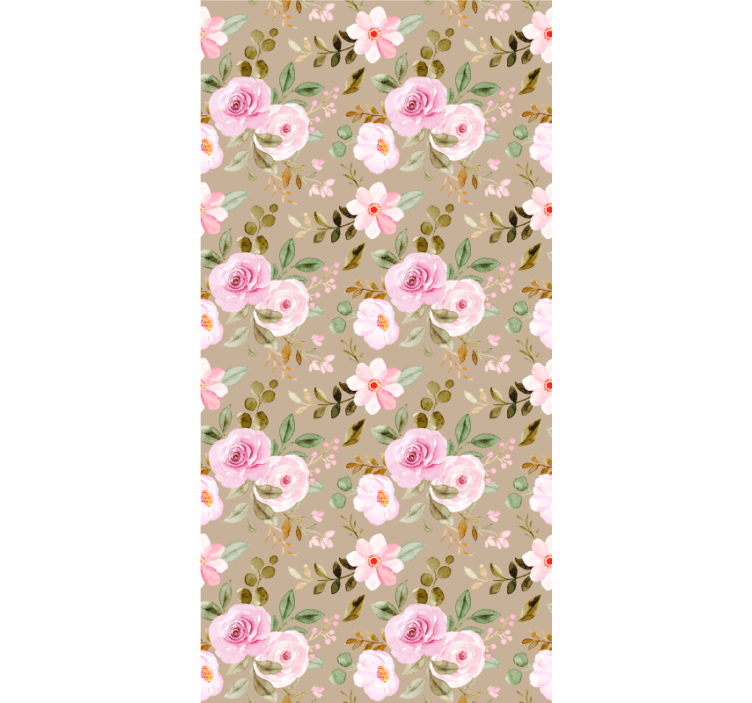 Pink Floral Patterns flower roller blind - TenStickers