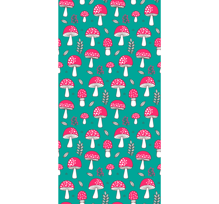 PLAYFUL MUSHROOM PATTERN fun roller blind - TenStickers