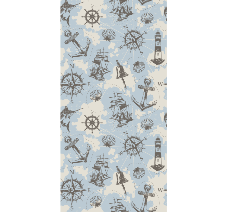 Maritime Adventure Pattern roller blind - TenStickers
