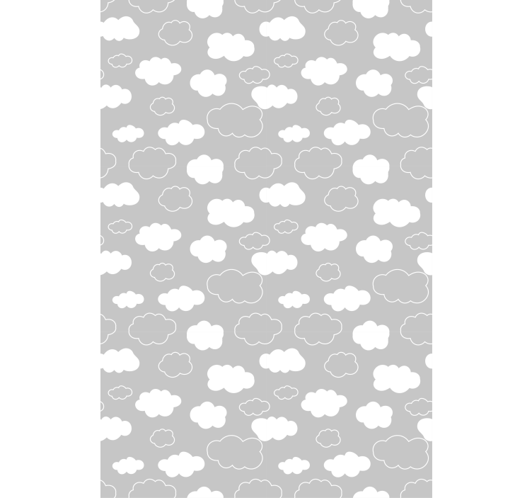 Fluffy gray pattern cloud roller blind - TenStickers