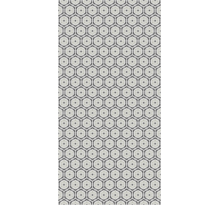 Ornamental gray pattern Bathroom blind - TenStickers