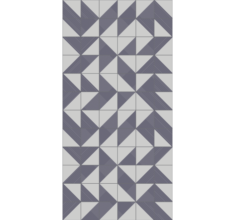 Zig zag gray tiles Bathroom blind - TenStickers