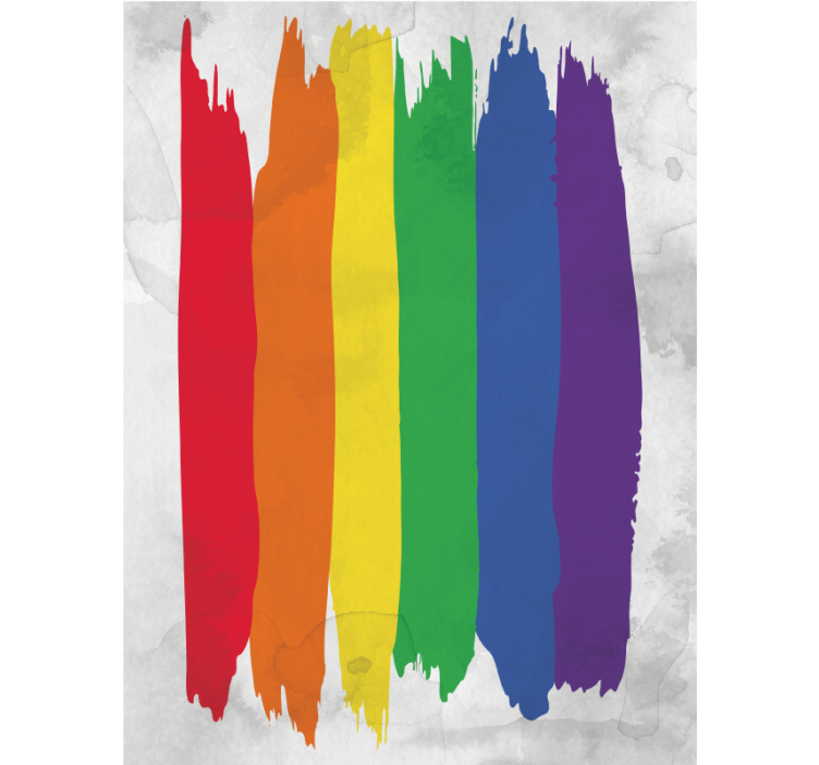 Rainbow brush stripes teenage bedroom roller blind - TenStickers