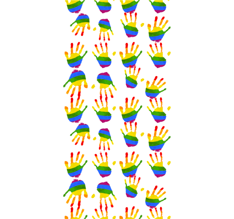 Pride day concept hands flag roller blind - TenStickers