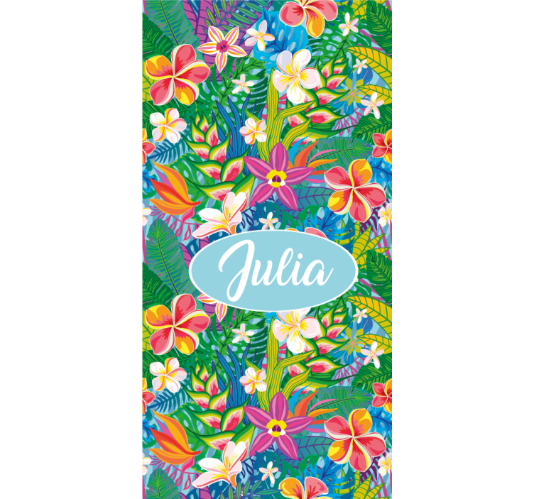 Tropical Floral Arrangement flowers and plants roller blind - TenStickers