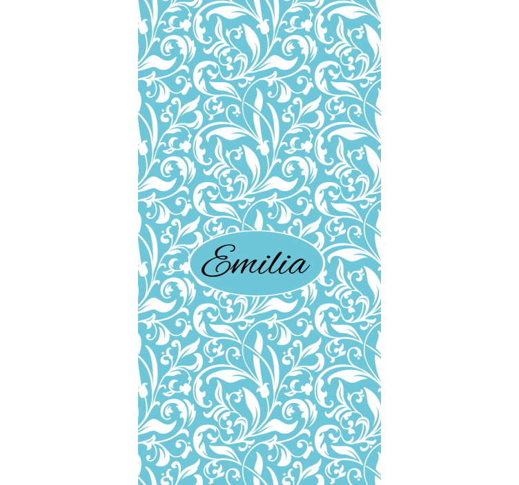 Personalized flower motif flower roller blind - TenStickers