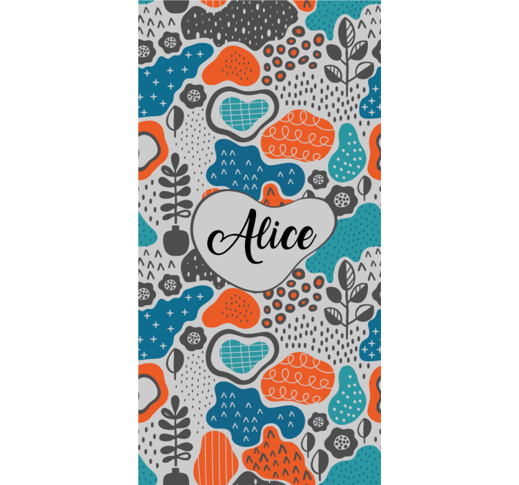 Abstract name design teenage bedroom roller blind - TenStickers